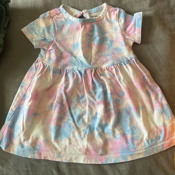 LOT of 5/$25 6-9 month dress/tunics/romper with 2 bloomers Carters/Burt’s Bees - Picture 2 of 7